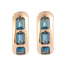 Load image into Gallery viewer, Pomellato Iconica Bold Hoop Earrings London Blue Topazes - Luce Jewelry