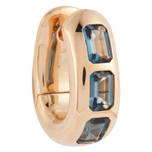 Load image into Gallery viewer, Pomellato Iconica Bold Hoop Earrings London Blue Topazes - Luce Jewelry