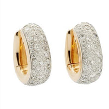 Load image into Gallery viewer, Pomellato Iconica Bold Hoop Earrings Pave Diamond - Luce Jewelry