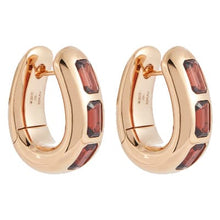 Load image into Gallery viewer, Pomellato Iconica Bold Hoop Earrings Pyrope Garnets - Luce Jewelry