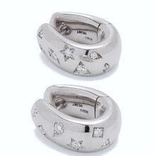 Load image into Gallery viewer, Pomellato Iconica Bold Hoop Earrings White Gold Diamond - Luce Jewelry