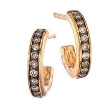 Load image into Gallery viewer, Pomellato Together Brown Diamond Hoop Earrings - Luce Jewelry