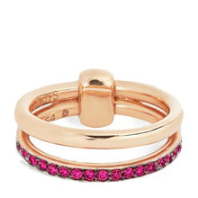 Load image into Gallery viewer, Pomellato Iconica Rose Gold Band Ring Ruby - Luce Jewelry