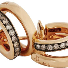 Load image into Gallery viewer, Pomellato Together Twin-Hoop Earrings Rose Gold Brown Diamond - Luce Jewelry