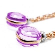Load image into Gallery viewer, Pomellato Nudo Chain Earrings Amethyst Diamond - Luce Jewelry