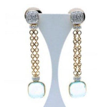 Load image into Gallery viewer, Pomellato Nudo Chain Earrings Sky Blue Topaz Diamond - Luce Jewelry