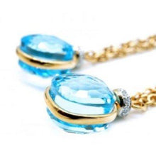 Load image into Gallery viewer, Pomellato Nudo Chain Earrings Sky Blue Topaz Diamond - Luce Jewelry