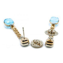 Load image into Gallery viewer, Pomellato Nudo Chain Earrings Sky Blue Topaz Diamond - Luce Jewelry