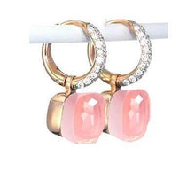Load image into Gallery viewer, Pomellato Nudo Classic Earrings Pink Quartz Diamond - Luce Jewelry