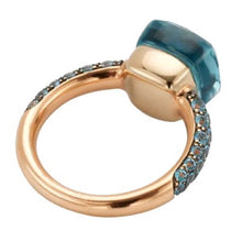 Load image into Gallery viewer, Pomellato Nudo Classic Ring London Blue Topaz & Lapis with Blue Sapphires Pave - Luce Jewelry