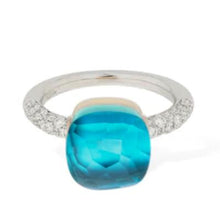 Load image into Gallery viewer, Pomellato Nudo Deep Blue Classic Ring Blue topaz & Agate Diamond - Luce Jewelry