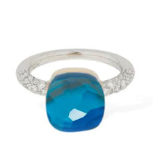 Load image into Gallery viewer, Pomellato Nudo Deep Blue Classic Ring London Blue Topaz & Turquoise Diamond - Luce Jewelry