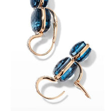 Load image into Gallery viewer, Pomellato Nudo Double-Drop Earrings London Blue Topaz Diamond - Luce Jewelry
