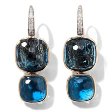 Load image into Gallery viewer, Pomellato Nudo Double-Drop Earrings London Blue Topaz Diamond - Luce Jewelry