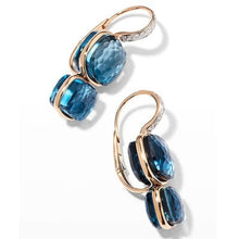 Load image into Gallery viewer, Pomellato Nudo Double-Drop Earrings London Blue Topaz Diamond - Luce Jewelry