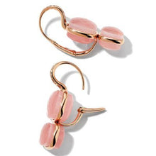 Load image into Gallery viewer, Pomellato Nudo Double Stones Drop Earrings Rose Quartz & Chalcedony Brown Diamond - Luce Jewelry