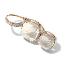 Load image into Gallery viewer, Pomellato Nudo Double Stones Drop Earrings White Topaz & Mother-Of-Pearl Diamond - Luce Jewelry