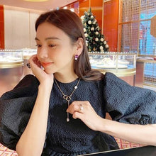 Load image into Gallery viewer, Pomellato Nudo Lariat Necklace Rose Quartz Brown Diamond - Luce Jewelry