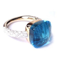 Load image into Gallery viewer, Pomellato Nudo Maxi Ring Blue Topaz Diamond - Luce Jewelry