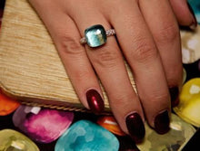 Load image into Gallery viewer, Pomellato Nudo Maxi Ring Blue Topaz Diamond - Luce Jewelry