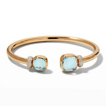 Load image into Gallery viewer, Pomellato Nudo Open Bangle Sky Blue Topaz Diamonds - Luce Jewelry