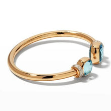 Load image into Gallery viewer, Pomellato Nudo Open Bangle Sky Blue Topaz Diamonds - Luce Jewelry