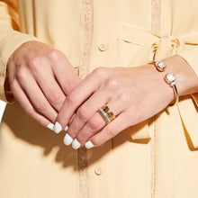 Load image into Gallery viewer, Pomellato Nudo Open Bangle White Topaz Mother-Of-Pearl Diamonds - Luce Jewelry