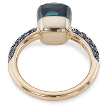 Load image into Gallery viewer, Pomellato Nudo Petit Ring London Blue Topaz & Lapis with Blue Sapphires Pave - Luce Jewelry