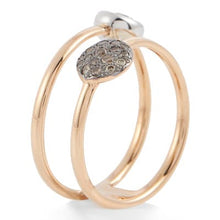 Load image into Gallery viewer, Pomellato Sabbia Double Ring White And Brown Diamonds - Luce Jewelry