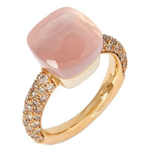 Pomellato Nudo Classic Ring Rose Quartz Diamond