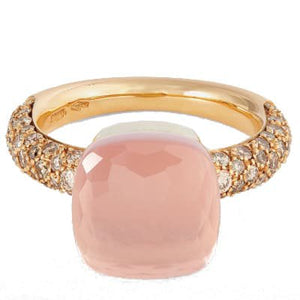 Pomellato Nudo Classic Ring Rose Quartz Diamond