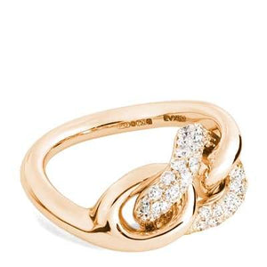 Pomellato Catene Rose Gold Ring Diamonds-image2