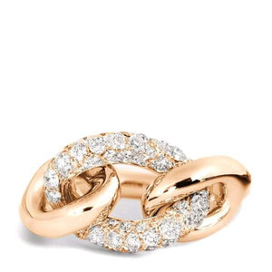 Pomellato Catene Rose Gold Ring Diamonds-image4