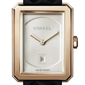 Chanel Boy-Friend M Quilted Pattern Beige Gold H6588 - Luce Jewelry