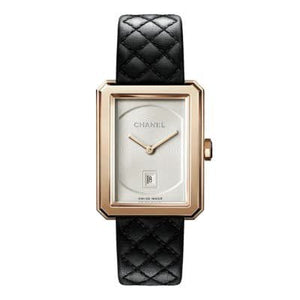 Chanel Boy-Friend M Quilted Pattern Beige Gold H6588 - Luce Jewelry