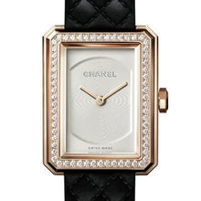 Load image into Gallery viewer, Chanel Boy-Friend S Quilted Pattern Diamond Bezel Beige Gold H6590 - Luce Jewelry
