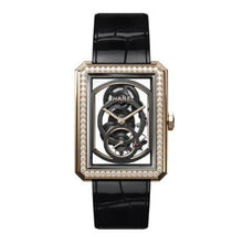 Load image into Gallery viewer, Chanel Boy-Friend Skeleton L Beige Gold Diamond Bezel H6595 - Luce Jewelry
