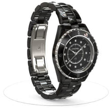 Load image into Gallery viewer, Chanel J12 Black Ceramic Diamond Index 33mm H5701 - Luce Jewelry
