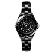 Load image into Gallery viewer, Chanel J12 Black Ceramic Diamond Index 33mm H5701 - Luce Jewelry
