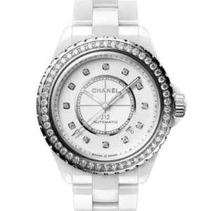 Chanel J12 Caliber 12.1 White Ceramic 38mm Diamond H7189 - Luce Jewelry