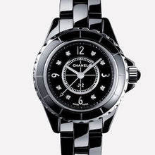 Load image into Gallery viewer, Chanel J12 Diamond Black H2569 - Luce Jewelry
