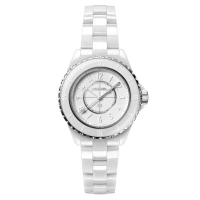 Chanel J12 Phantom White Ceramic 33mm H6345 - Luce Jewelry