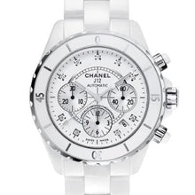 Load image into Gallery viewer, Chanel J12 White Ceramic 41mm Chronograph Diamond Index H2009 - Luce Jewelry
