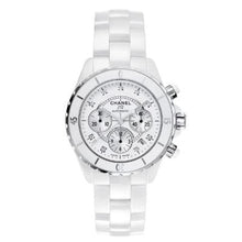 Load image into Gallery viewer, Chanel J12 White Ceramic 41mm Chronograph Diamond Index H2009 - Luce Jewelry
