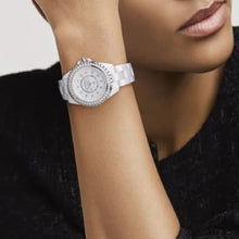 Load image into Gallery viewer, Chanel J12 White Ceramic Diamond Bezel 33mm H6418 - Luce Jewelry
