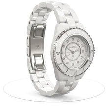 Load image into Gallery viewer, Chanel J12 White Ceramic Diamond Index 33mm H5703 - Luce Jewelry
