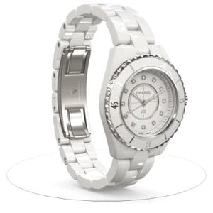 Chanel J12 White Ceramic Diamond Index 33mm H5703 - Luce Jewelry