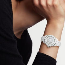 Load image into Gallery viewer, Chanel J12 White Ceramic Diamond Index Mother-Of-Pearl Dial 33mm H5704 - Luce Jewelry
