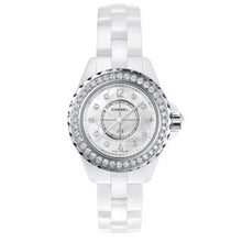 Load image into Gallery viewer, Chanel J12 White Ceramic Diamond Mother-Of-Pearl Dial 29mm H2572 - Luce Jewelry
