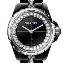 Load image into Gallery viewer, Chanel J12 XS Black Ceramic 19mm Diamond H5236 - Luce Jewelry
